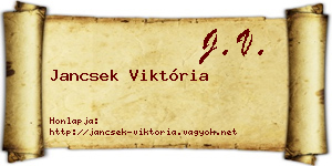 Jancsek Viktória névjegykártya
