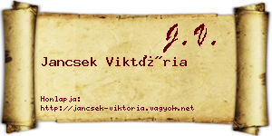 Jancsek Viktória névjegykártya